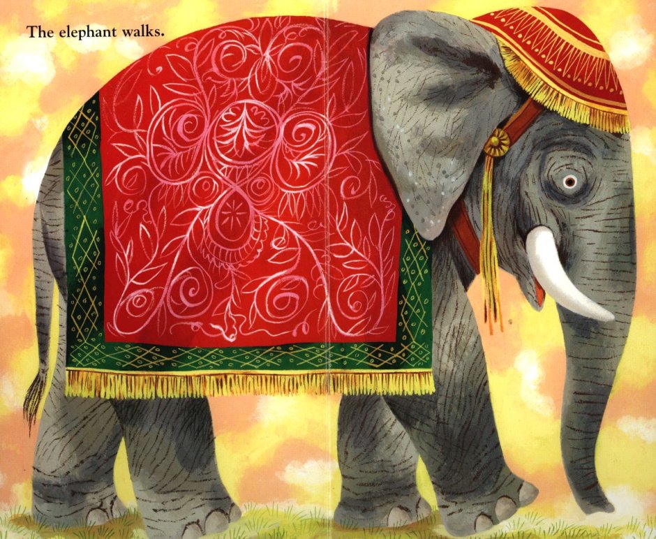 Индийский слон нарядный