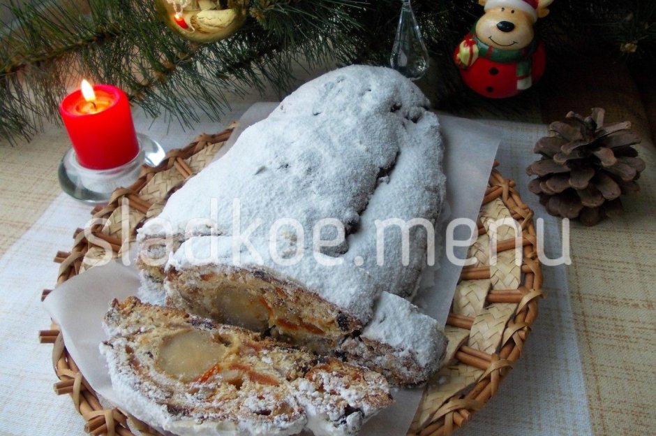 Дрезденский Рождественский кекс штоллен