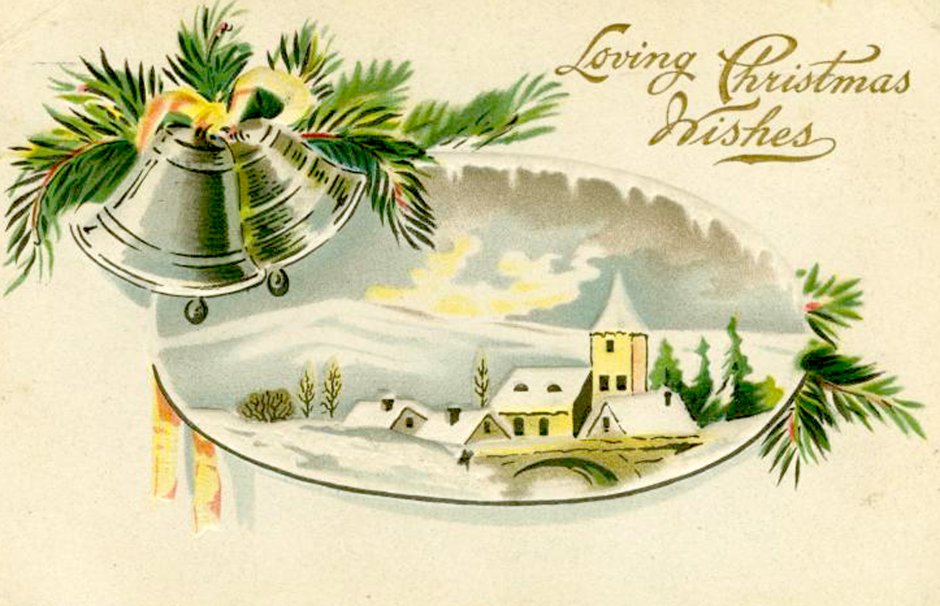 Рождественские открытки прошлого века