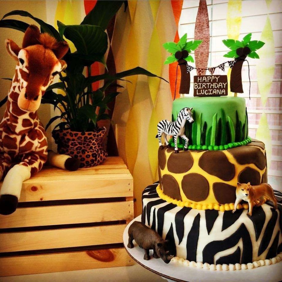 Торт для детей джунгли