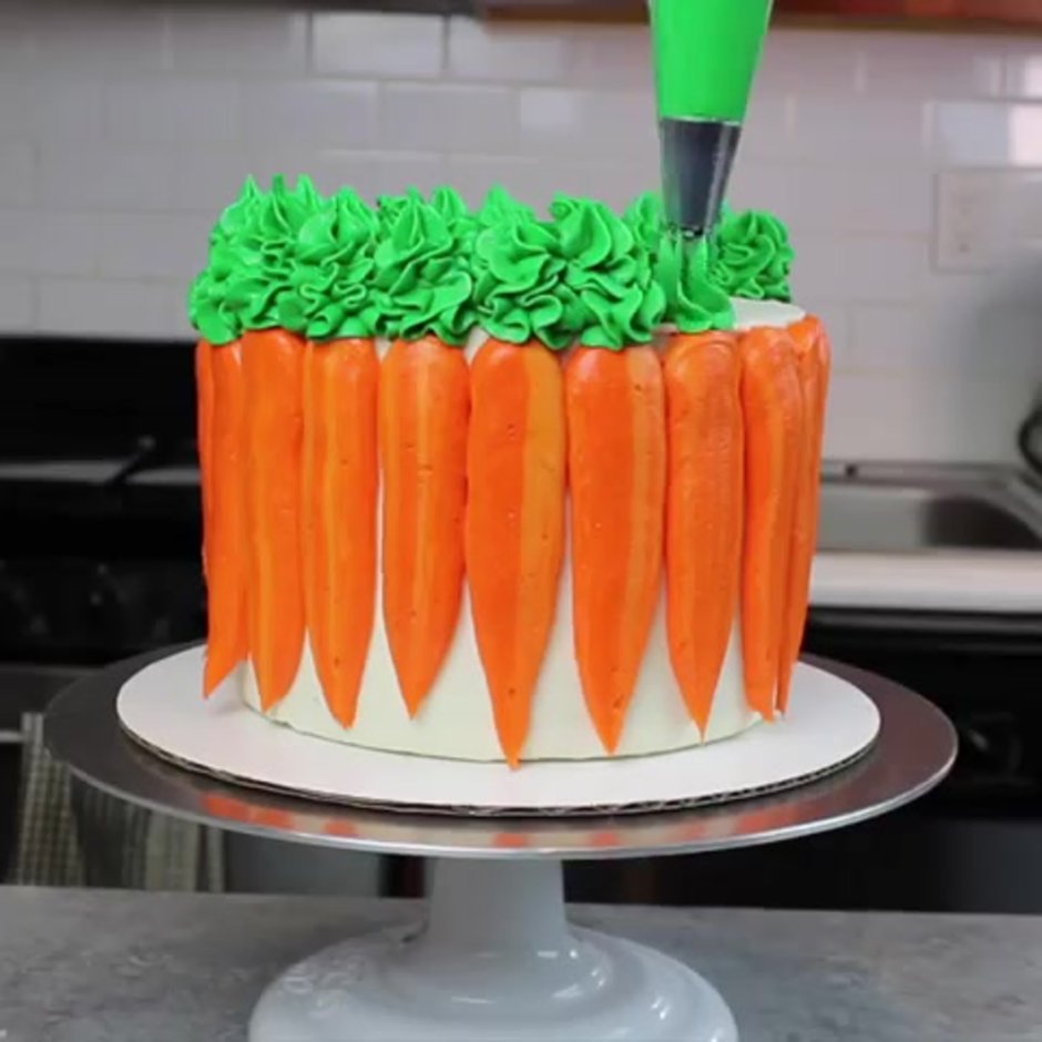 Украшение из моркови для торта