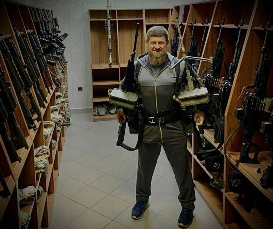 Рамзан Кадыров с пулеметом