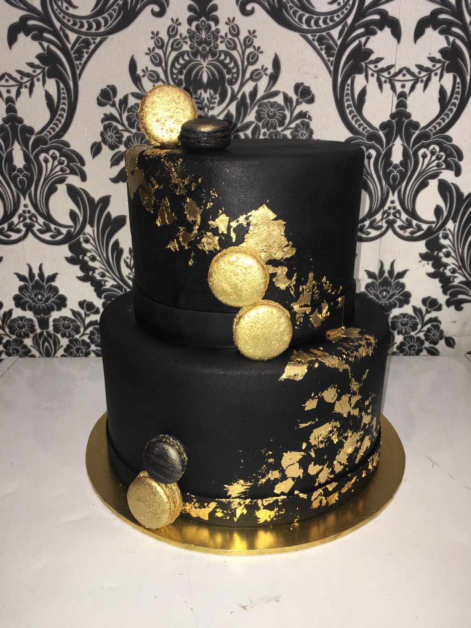 Украшение торта на золотую свадьбу
