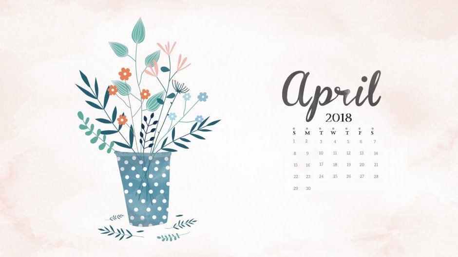 Обои апрель календарь