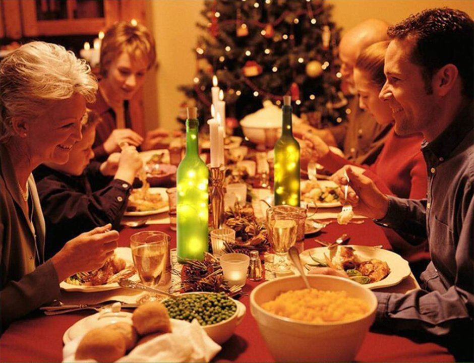 Семейный ужин Рождество