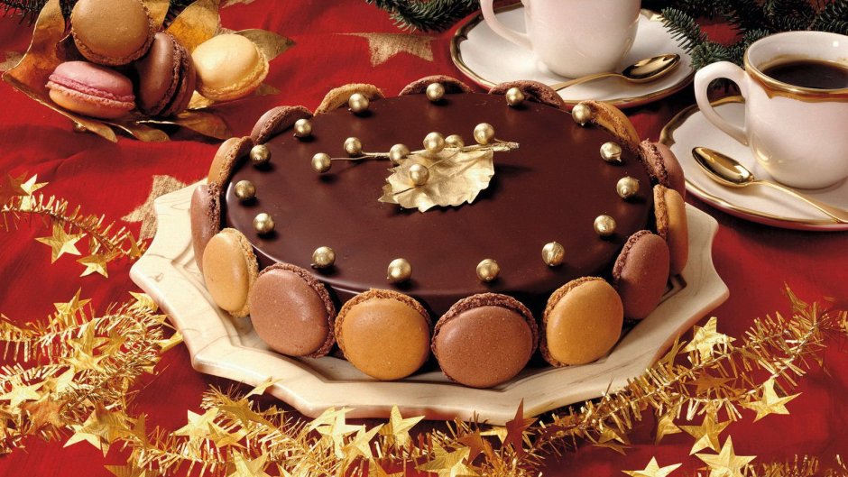 Новогодний десерт шоколадный
