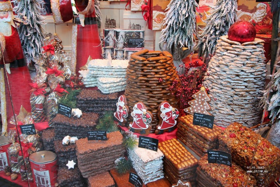 Сладости на рождественской Ярмарке в Европе