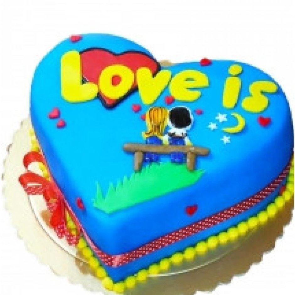 Торт Love is на годовщину свадьбы