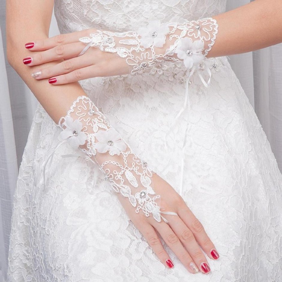 Красивые Свадебные перчатки