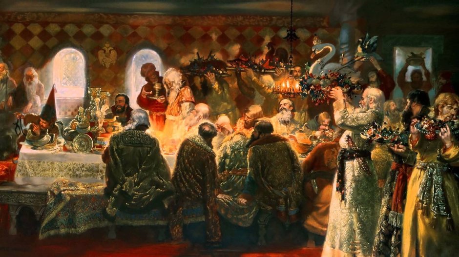 Свадебный пир в древней Руси