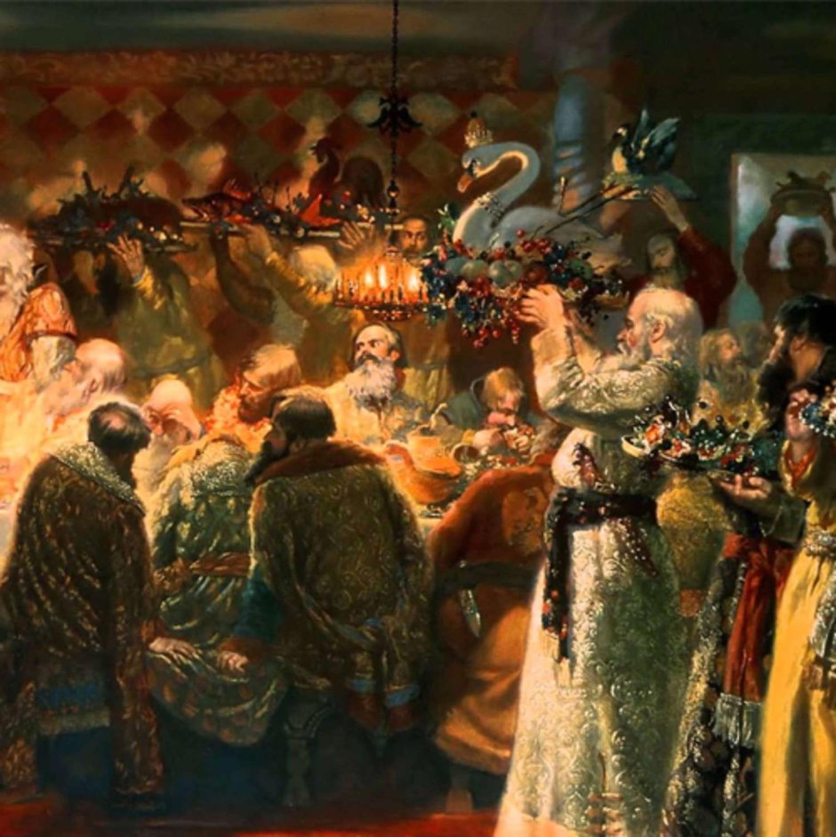 "Боярский свадебный пир", Константин Маковский, 1883.