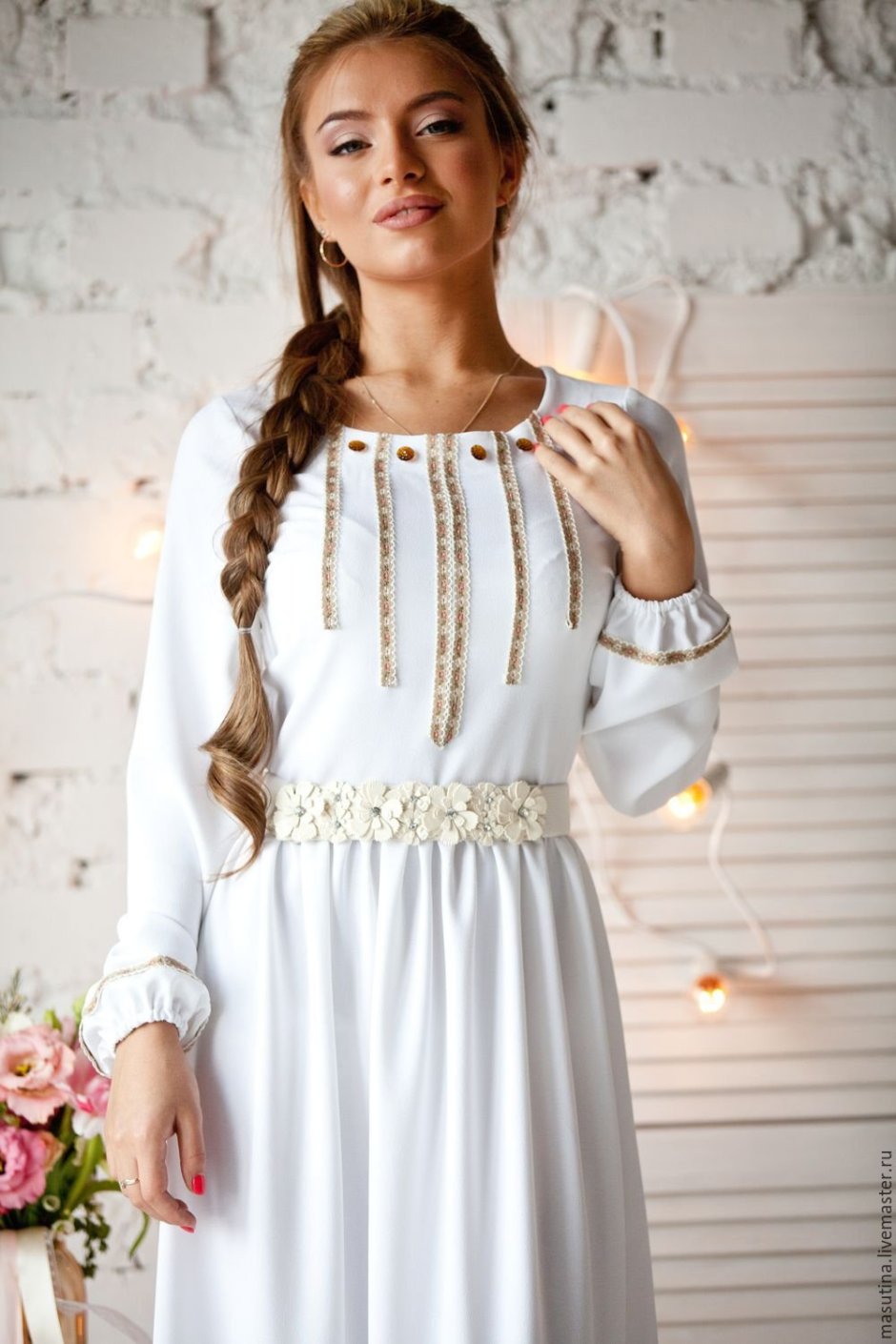 Венчальное платье в Славянском стиле