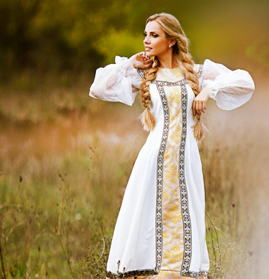 Старославянское свадебное платье