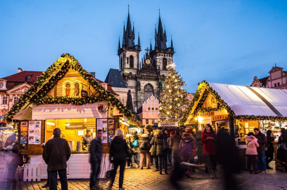 Рождественская ярмарка в Праге Чехия