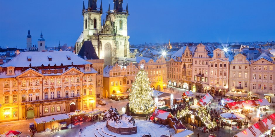 Староместская площадь Прага зимой