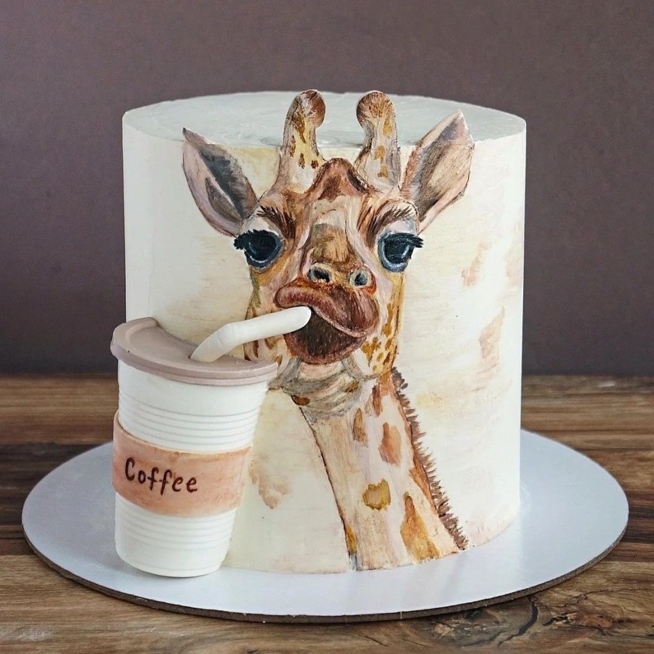 Торт с жирафом без мастики