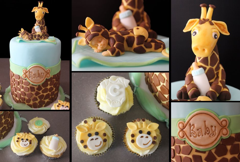 Торт с жирафиком на 1 год