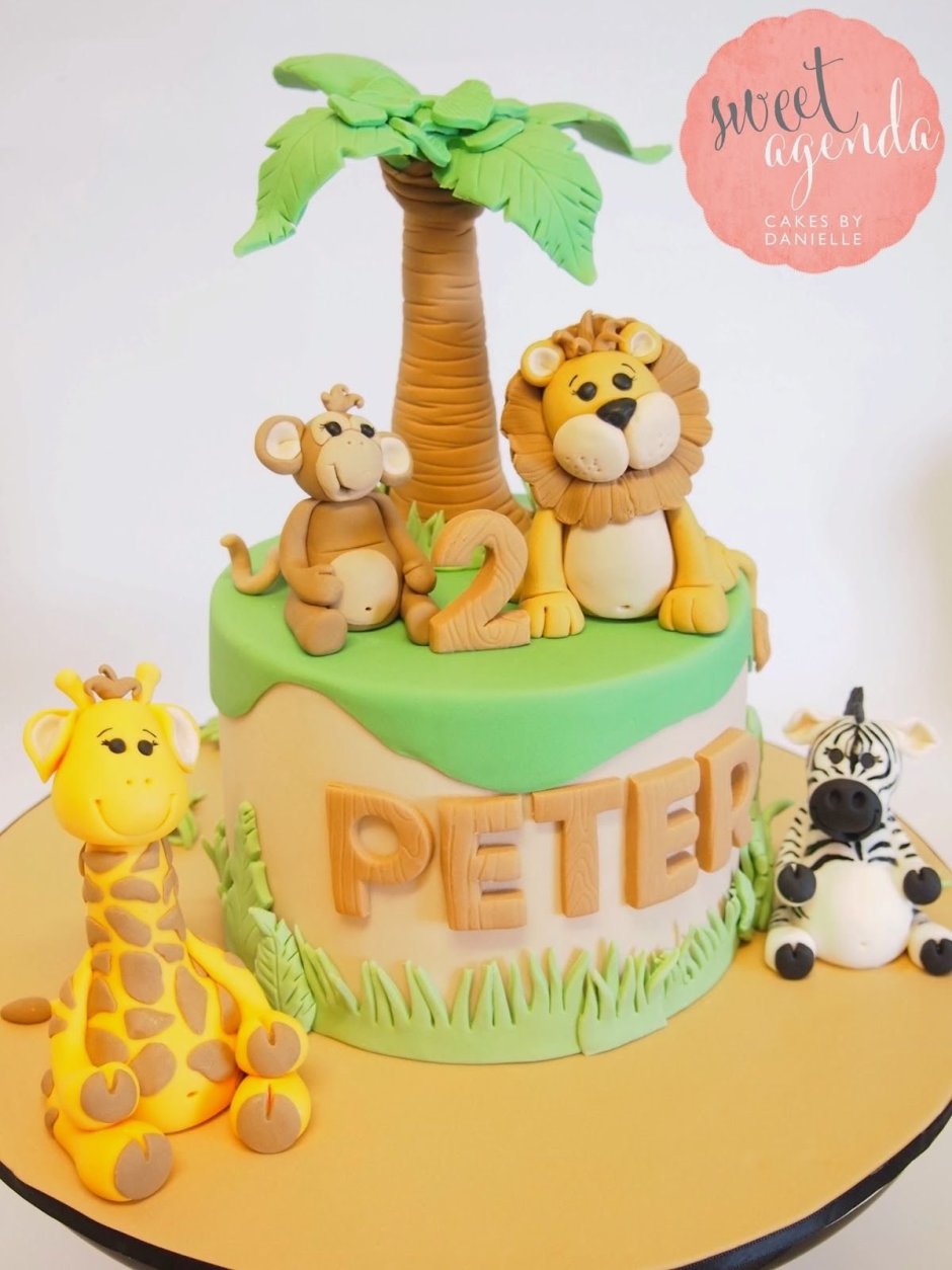 Торт на 1 год с жирафом