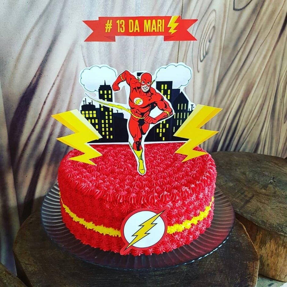 Топпер для торта флеш Супергерой