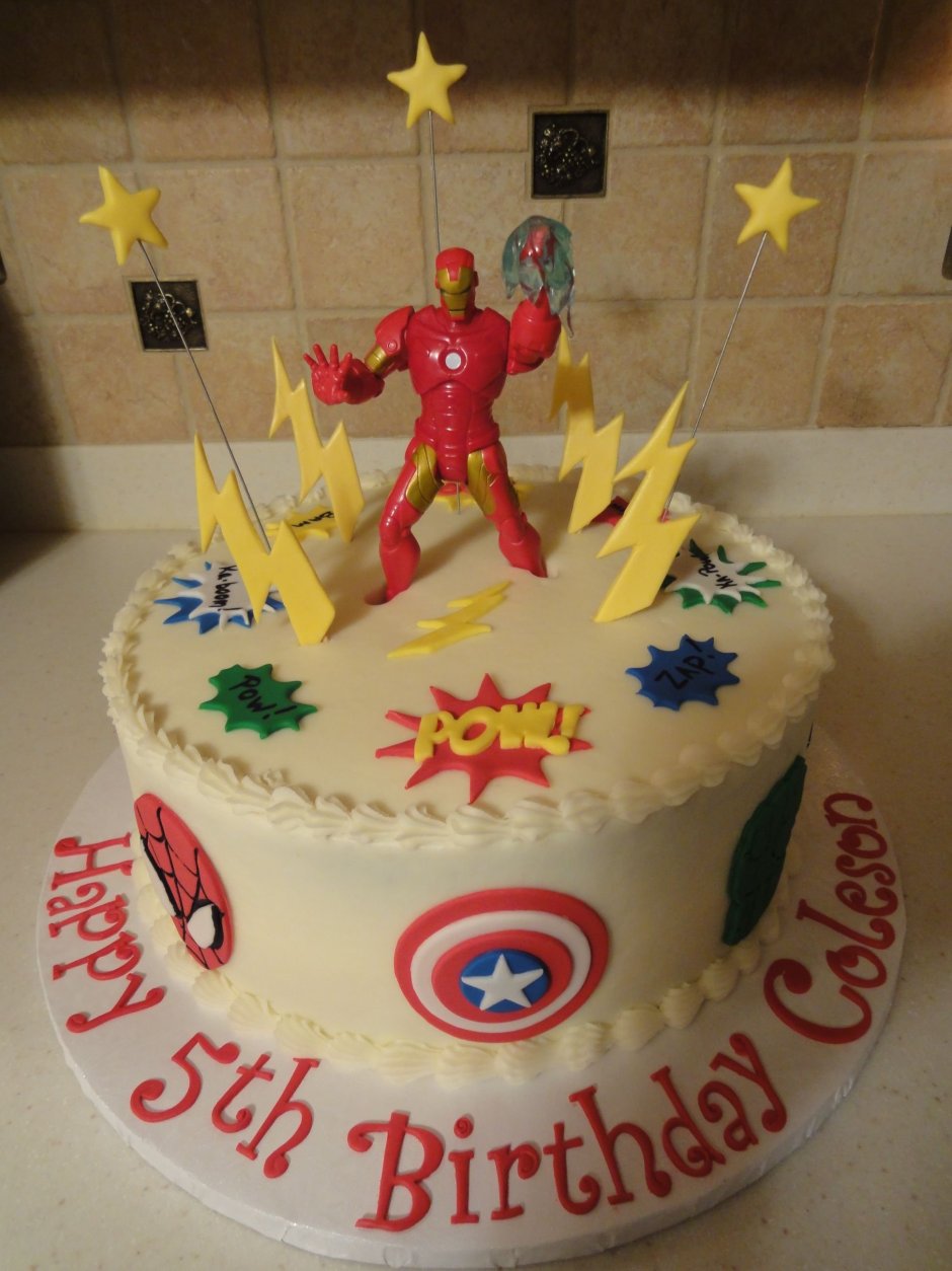 Торт с супергероями флеш
