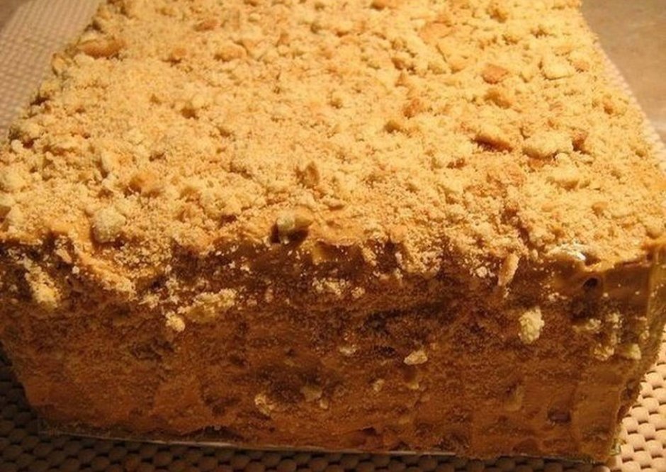 Торт из овсяного печенья без выпечки