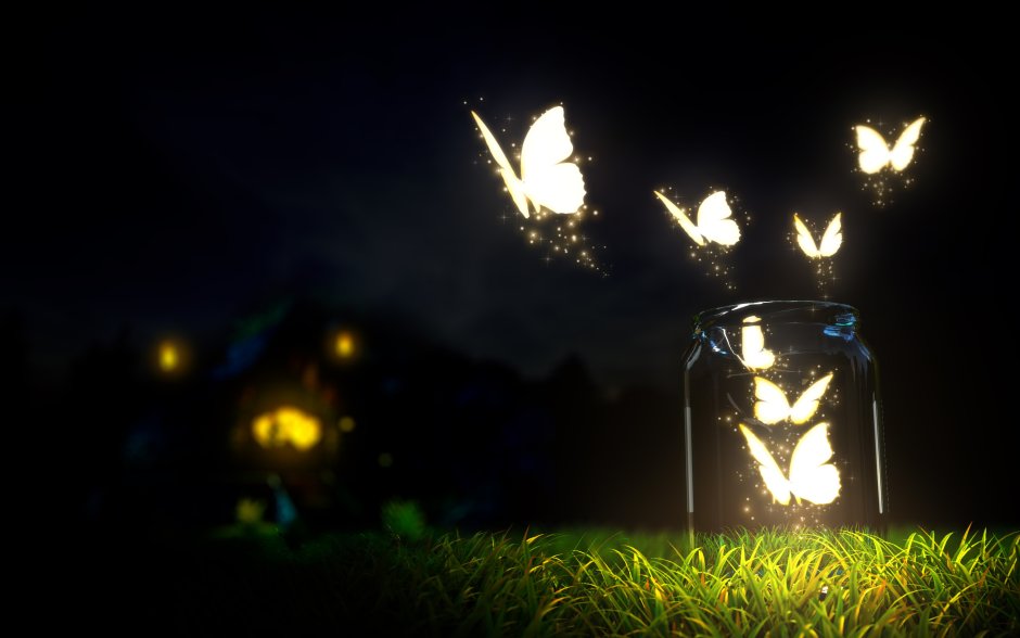 Светящиеся бабочки