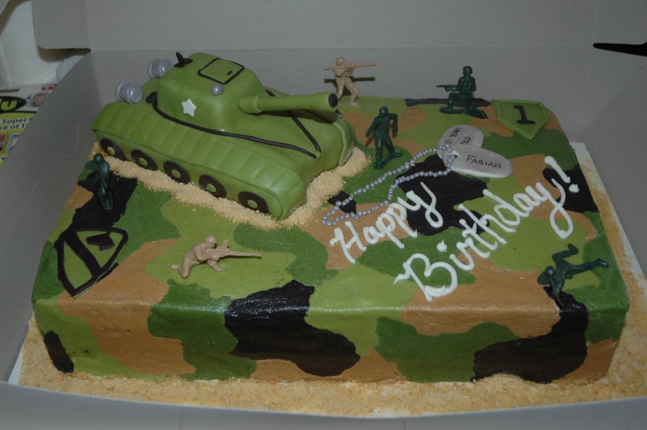 Торт военный для мальчика