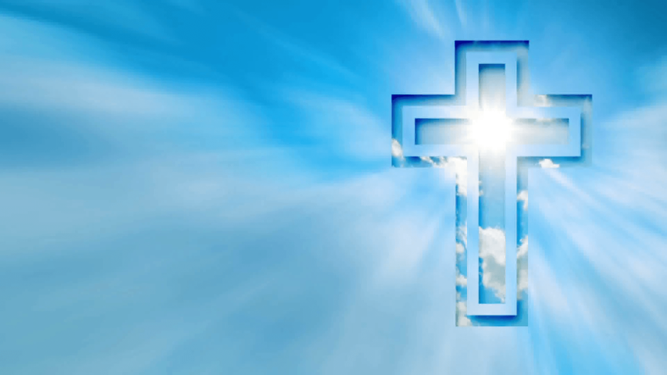 Православный крест на голубом фоне