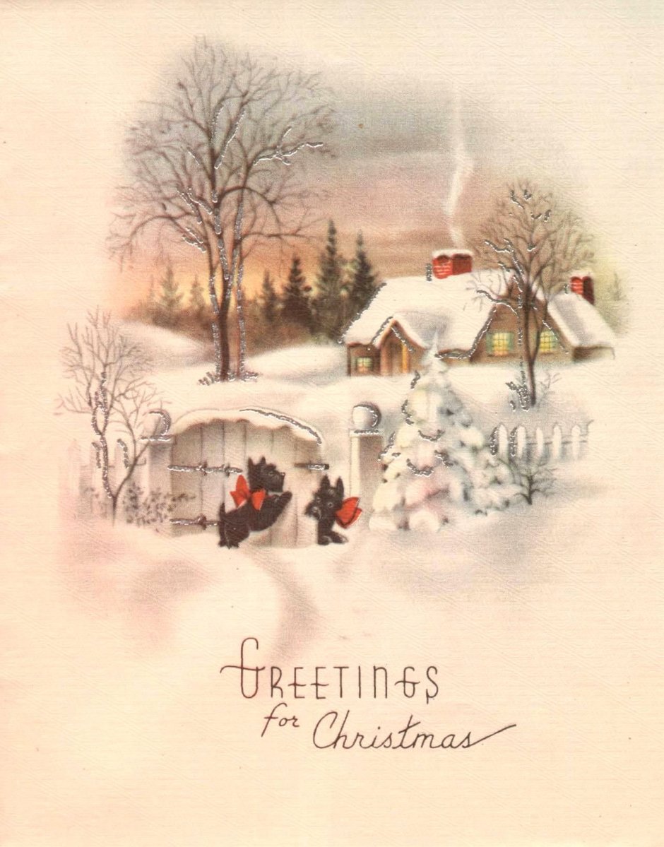 Винтажные открытки с Рождеством