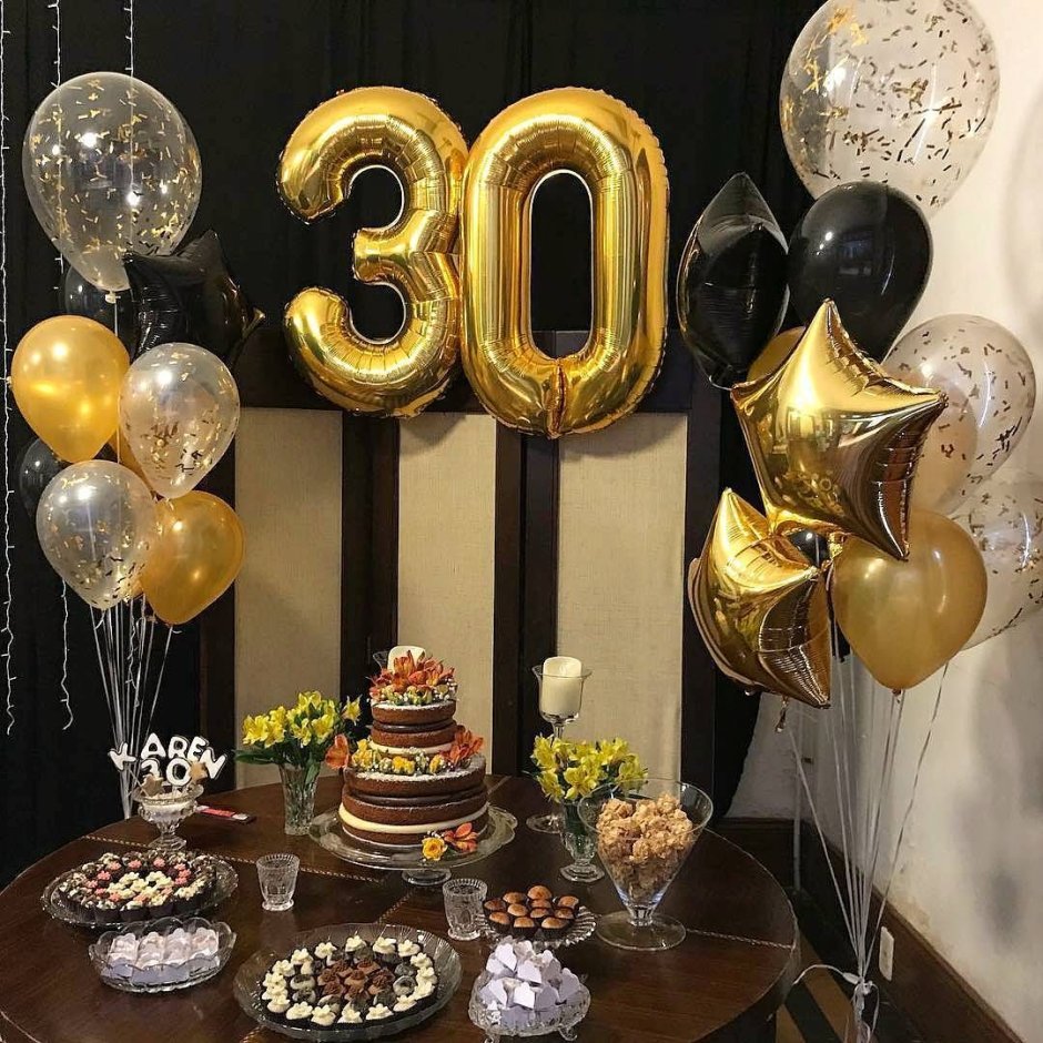 Украшение на день рождения 30 лет