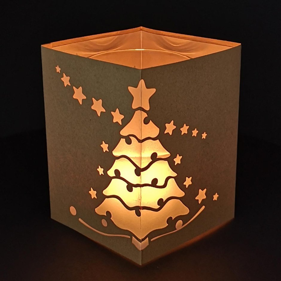 Бумажный фонарик на Рождество