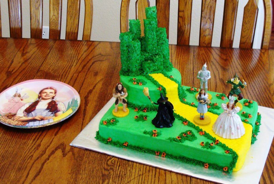 Детский торт волшебник изумрудного города