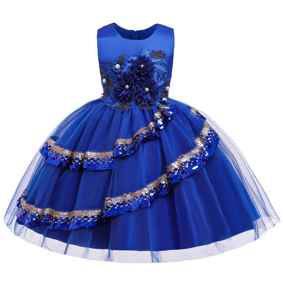 Платье детское синее