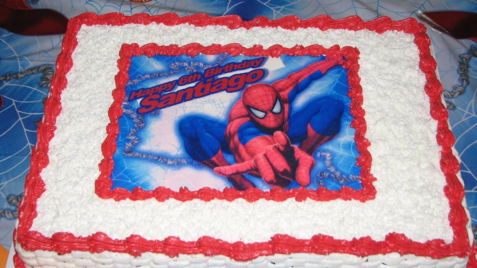 Торт человек паук квадратный