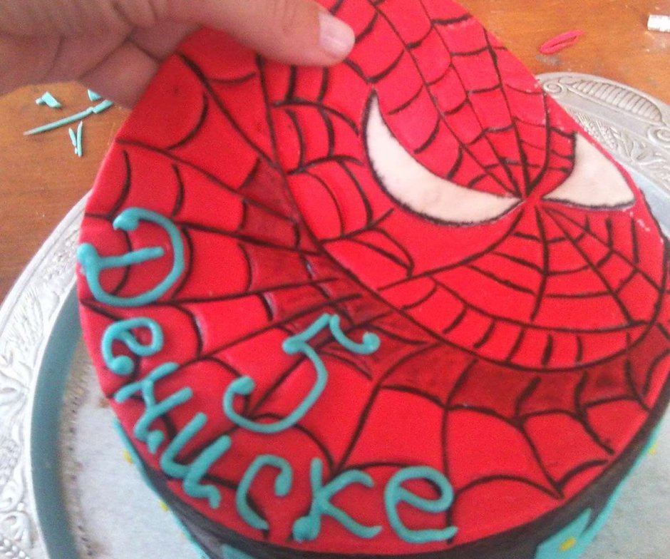 Торт человек паук для девочки