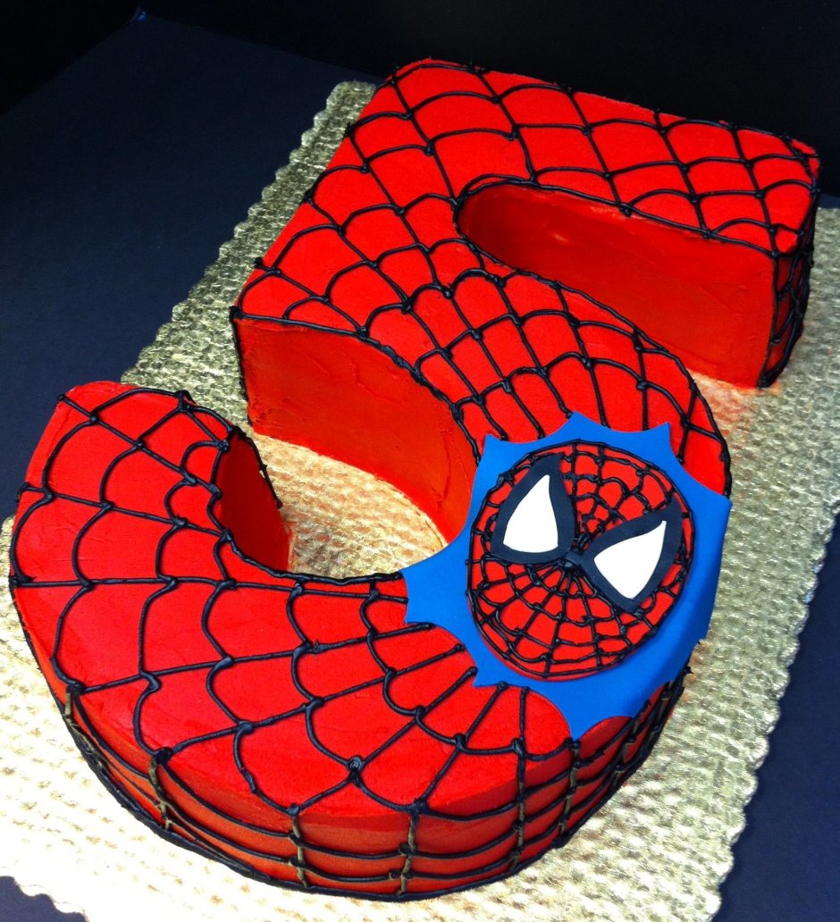 Торт человек паук прямоугольный