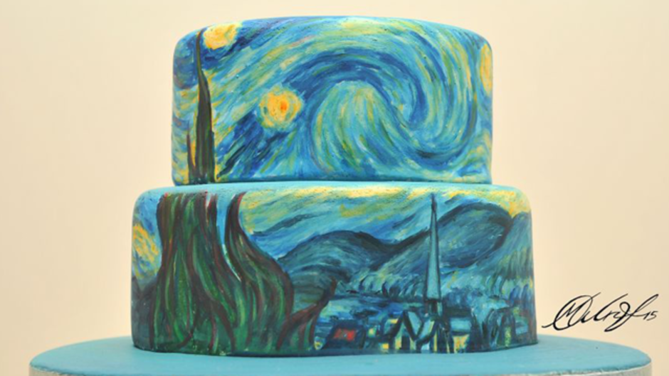 Торт с картиной Ван Гога