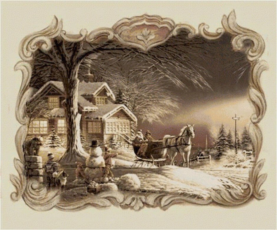 Рождество старинные открытки Польша