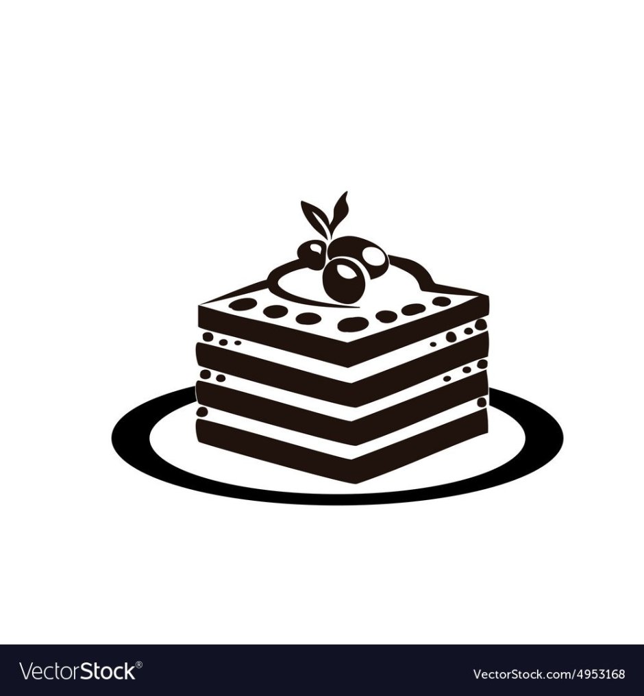 Торт в графическом стиле