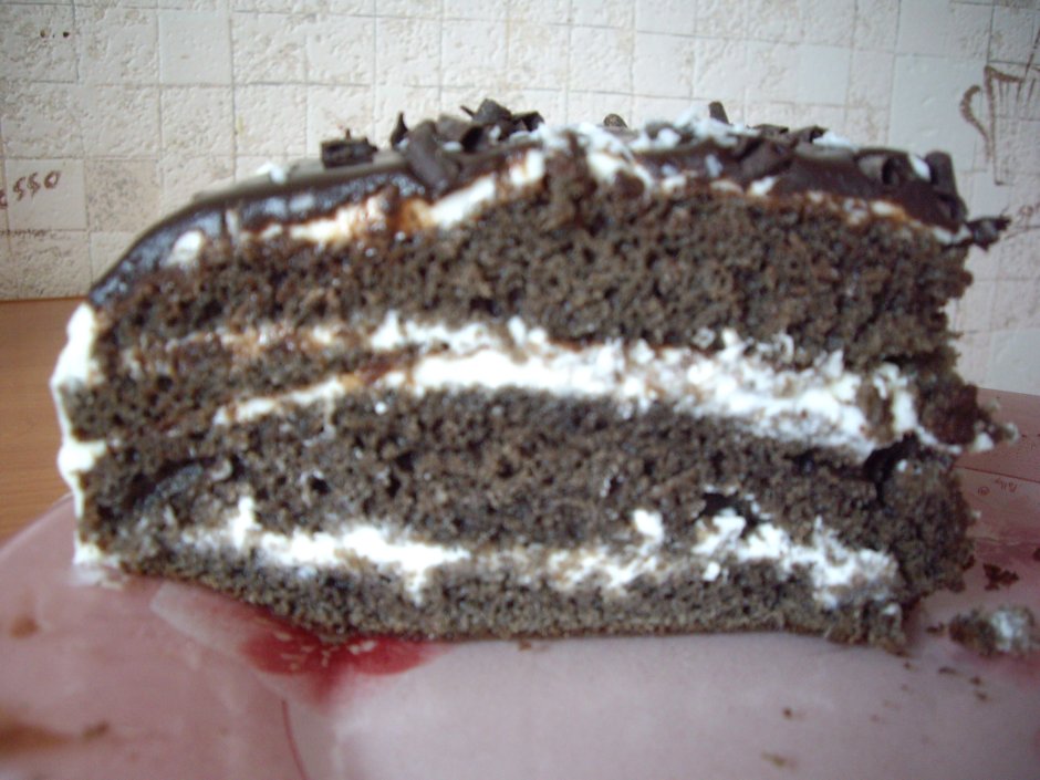Торт с черёмухой и сметаной пошаговый