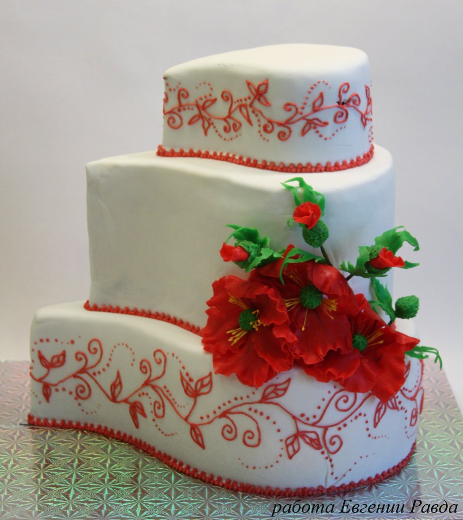 Свадебный торт с маками