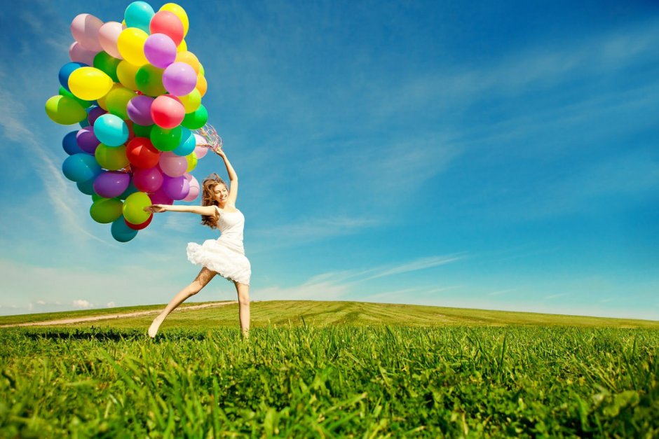 Счастье с воздушными шарами