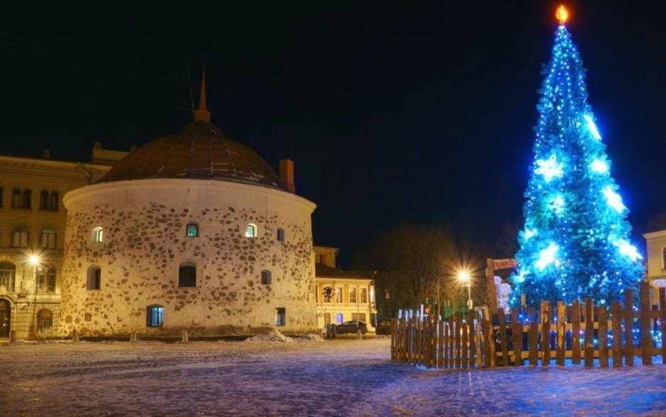 Ратушная площадь Таллин зима