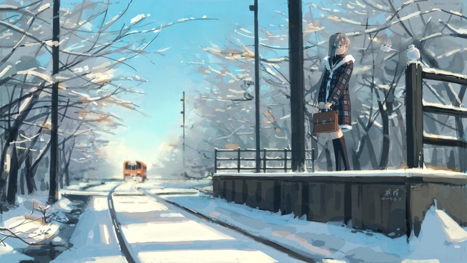 Clannad аниме снегопад