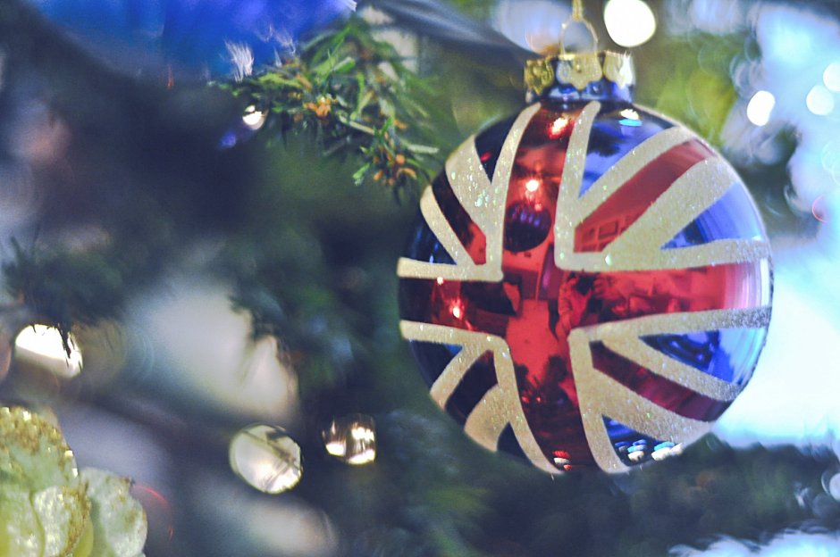 Новогодние украшения в Британии