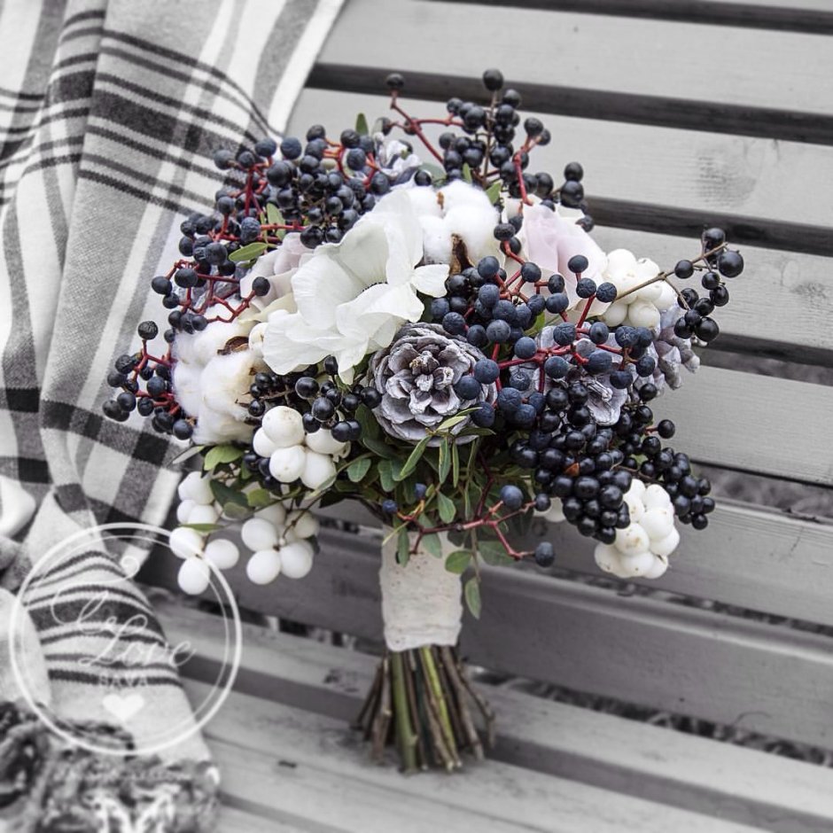 Букет цветов Инстаграм зима