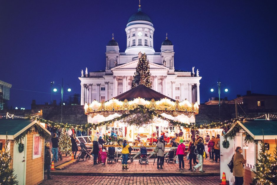 Хельсинки Сенатская площадь Рождество
