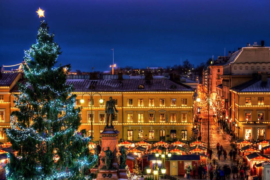 Новогодняя елка в Хельсинки