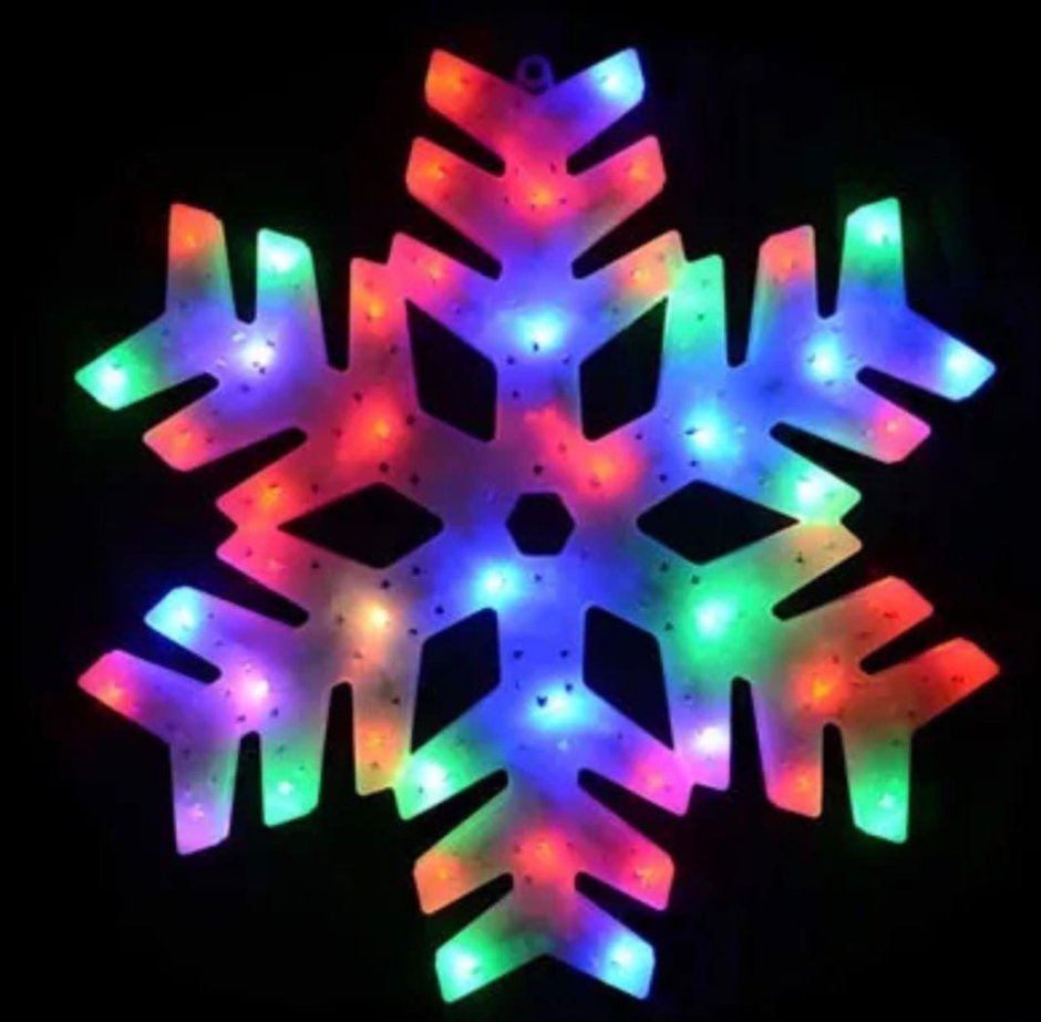 Фигура светодиодная Снежинка 40х40см,35шт led,цветная