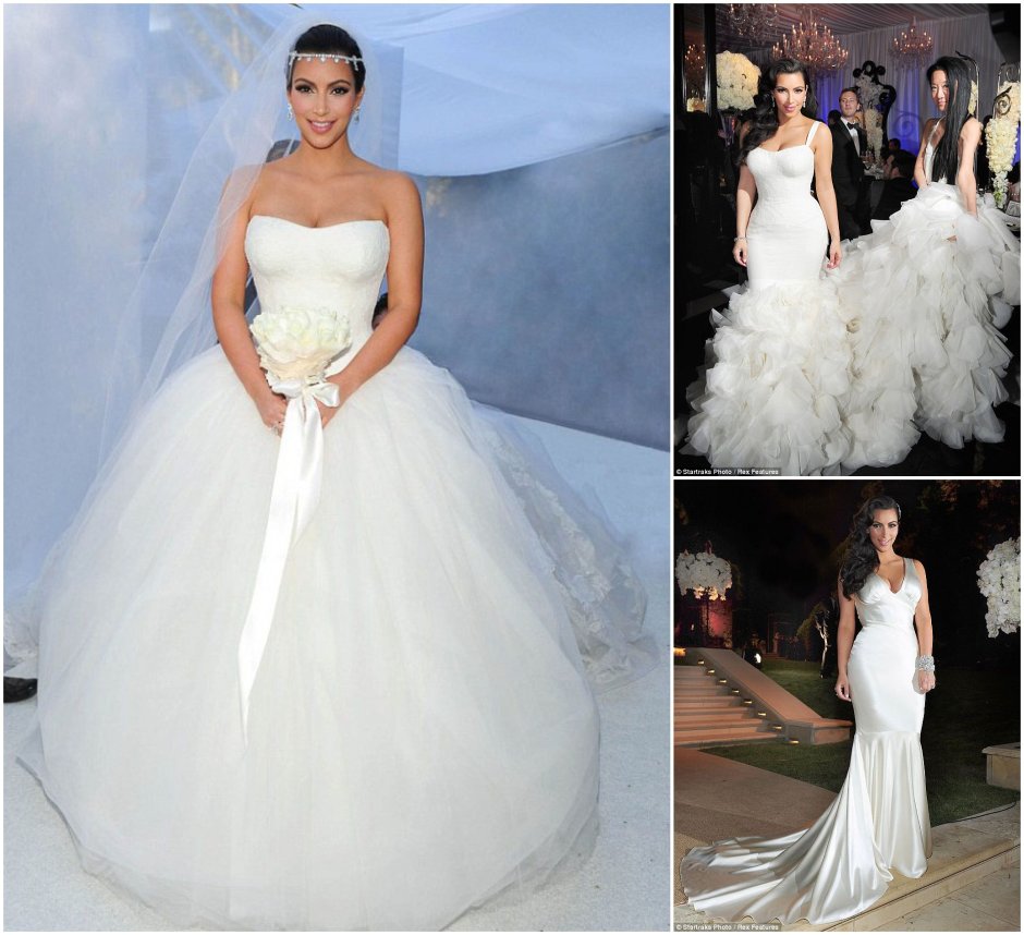 Ким Кардашян свадебное платье русалки